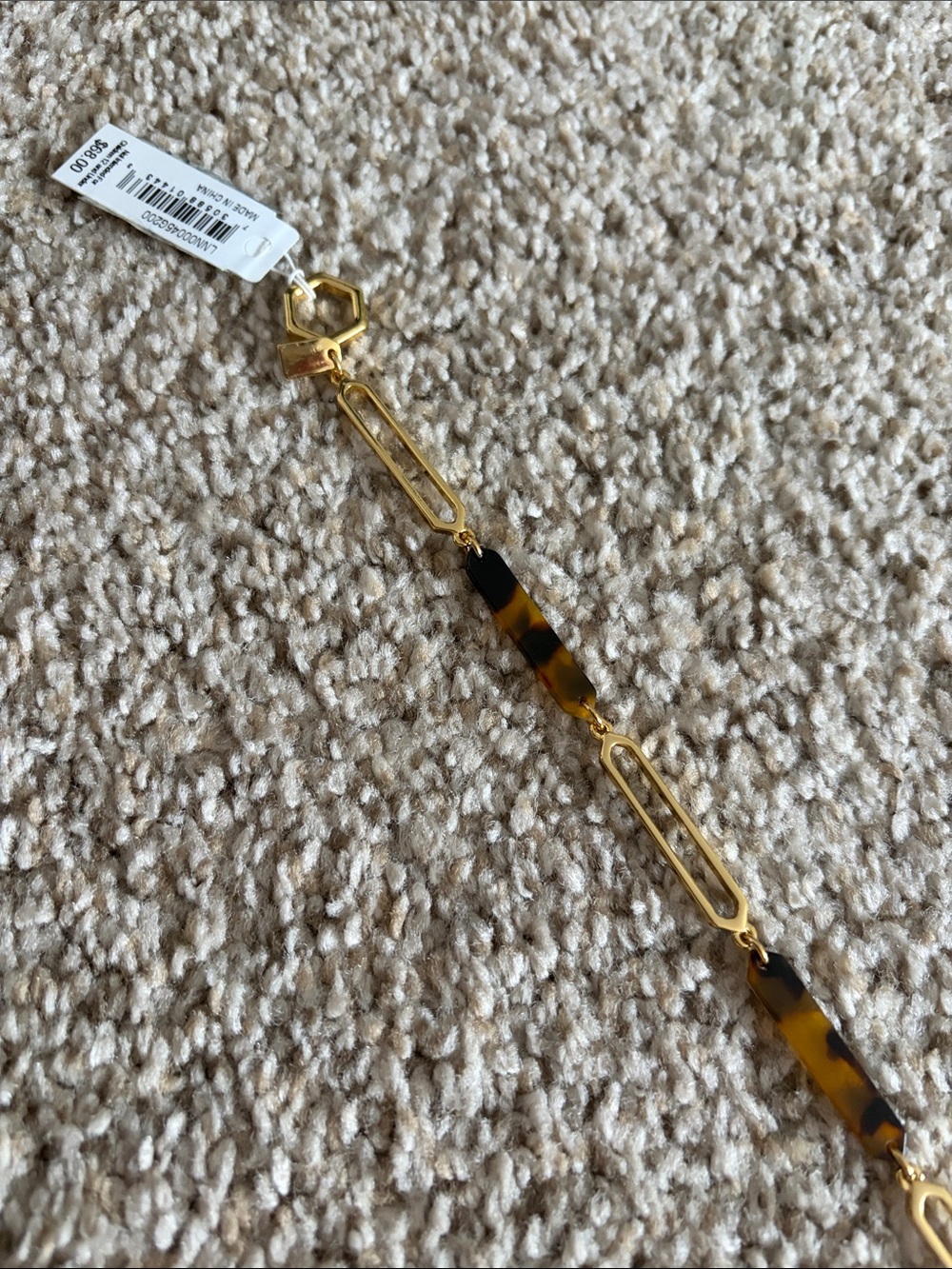 Macy's Gold and Tortoiseshell Link Necklace…. Have similar bracelet for sale to…